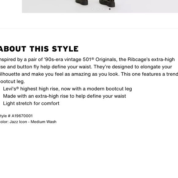 Levi's Premium Ribcage Cropped Bootcut Women's Jeans Size 29 - Picture 11 of 11